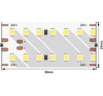 Лента светодиодная 1м. 25W 4000K LUX DSG2280V2-24-NW-33 00-00003246_SW